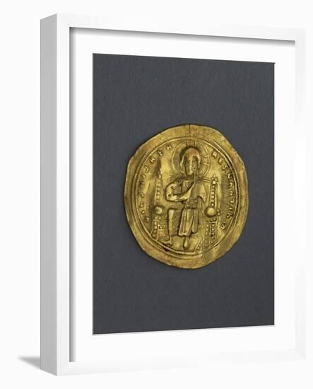 Gold Denarius of Romano III Angiro, Byzantine Emperor, Recto, Byzantine Coins, 11th Century-null-Framed Giclee Print