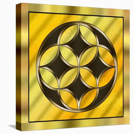 Gold Design 12-Art Deco Designs-Stretched Canvas