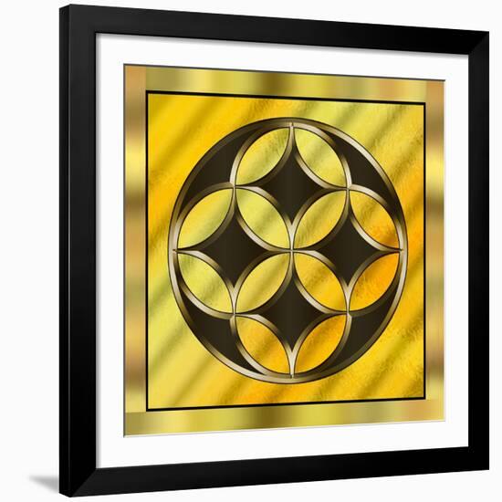 Gold Design 12-Art Deco Designs-Framed Giclee Print