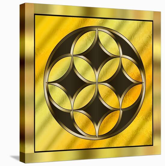 Gold Design 12-Art Deco Designs-Stretched Canvas