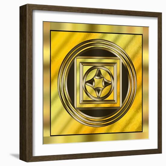 Gold Design 13-Art Deco Designs-Framed Giclee Print