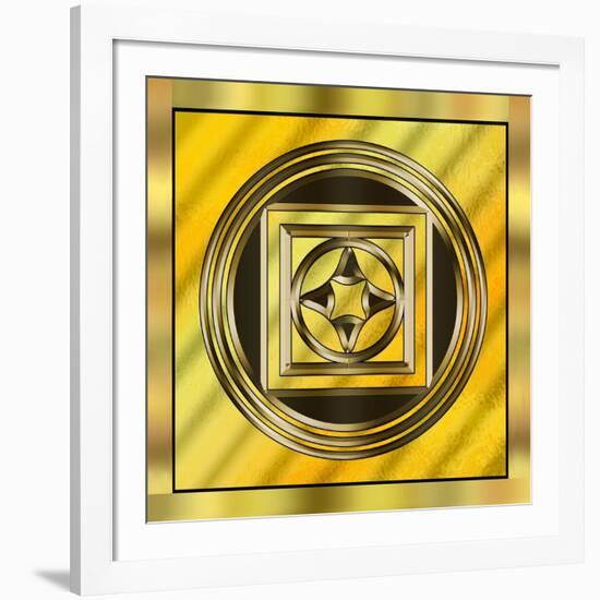 Gold Design 13-Art Deco Designs-Framed Giclee Print