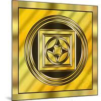 Gold Design 13-Art Deco Designs-Mounted Giclee Print