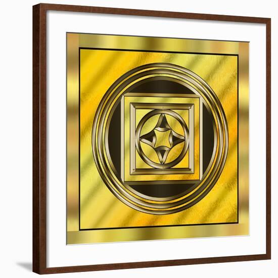 Gold Design 13-Art Deco Designs-Framed Giclee Print