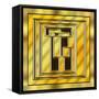 Gold Design 15-Art Deco Designs-Framed Stretched Canvas