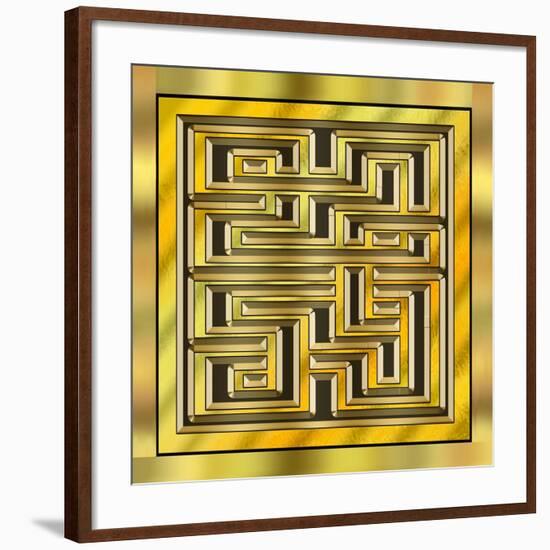 Gold Design 17-Art Deco Designs-Framed Giclee Print