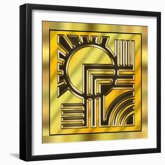 Gold Design 1-Art Deco Designs-Framed Giclee Print