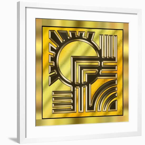 Gold Design 1-Art Deco Designs-Framed Giclee Print