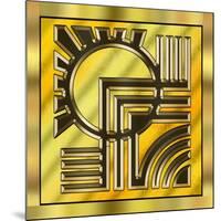 Gold Design 1-Art Deco Designs-Mounted Giclee Print