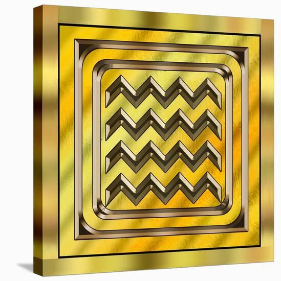 Gold Design 4-Art Deco Designs-Stretched Canvas