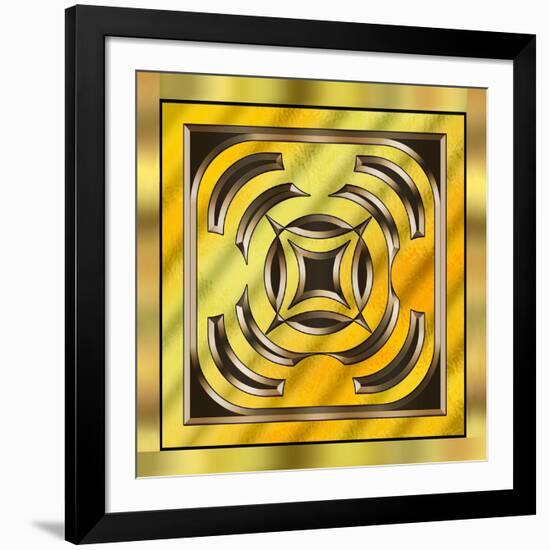 Gold Design 5-Art Deco Designs-Framed Giclee Print