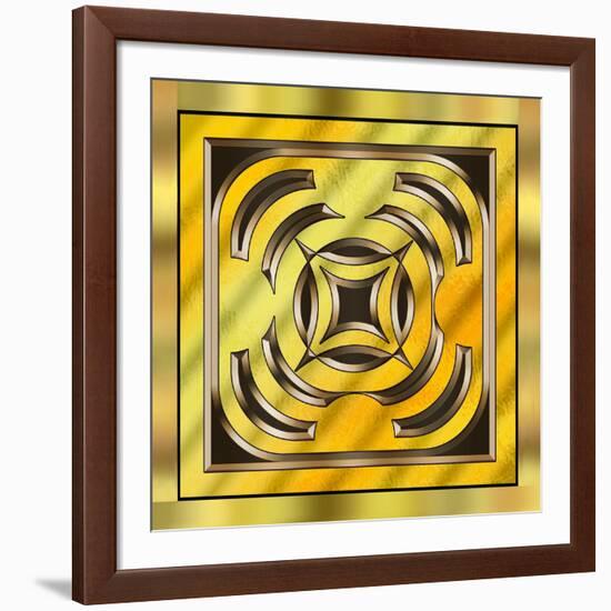 Gold Design 5-Art Deco Designs-Framed Giclee Print