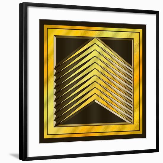 Gold Design 6-Art Deco Designs-Framed Giclee Print