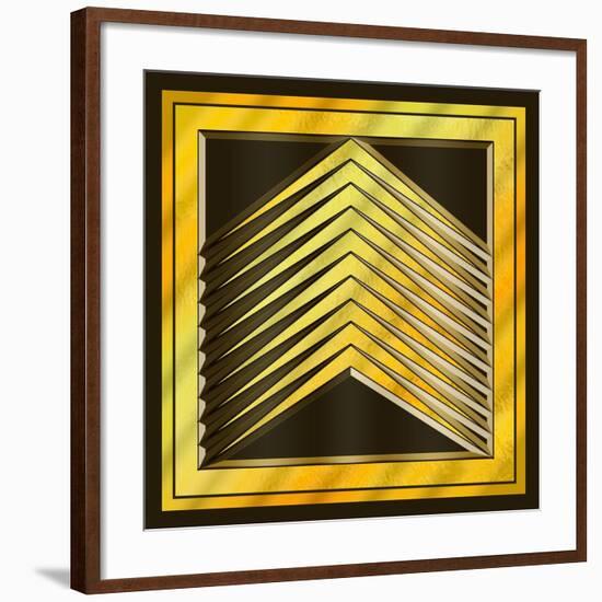 Gold Design 6-Art Deco Designs-Framed Giclee Print