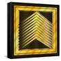 Gold Design 6-Art Deco Designs-Framed Stretched Canvas