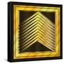 Gold Design 6-Art Deco Designs-Framed Stretched Canvas