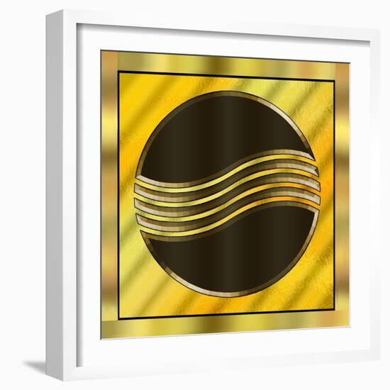 Gold Design 8-Art Deco Designs-Framed Giclee Print