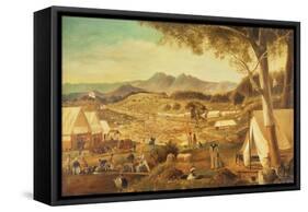 Gold Diggings, Ararat, 1853-J Roper-Framed Stretched Canvas