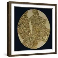 Gold Disk Showing a Figure of a Warrior Toltech Myth-null-Framed Giclee Print