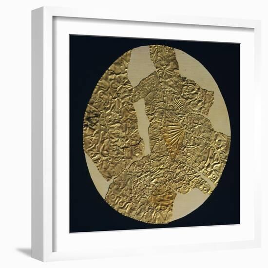 Gold Disk Showing a Figure of a Warrior Toltech Myth-null-Framed Giclee Print