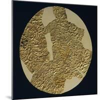 Gold Disk Showing a Figure of a Warrior Toltech Myth-null-Mounted Giclee Print