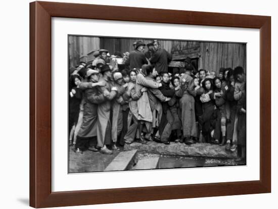 Gold Distribution, Shanghai, China, 1949-Henri Cartier-Bresson-Framed Art Print