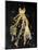Gold Dress White Dots Three-OnRei-Mounted Art Print