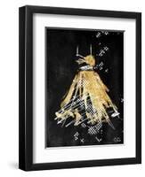 Gold Dress White Dots Two-OnRei-Framed Art Print