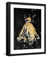 Gold Dress White Dots Two-OnRei-Framed Art Print