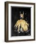 Gold Dress White Dots-OnRei-Framed Art Print