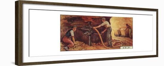 'Gold. - Drlling Blast Holes, S. Africa', 1928-Unknown-Framed Giclee Print