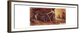 'Gold. - Drlling Blast Holes, S. Africa', 1928-Unknown-Framed Giclee Print