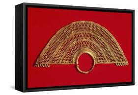 Gold Earring, Colombia, Sinu Civilization-null-Framed Stretched Canvas