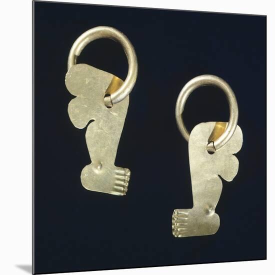 Gold Earrings Originating from La Tolita-null-Mounted Giclee Print