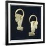 Gold Earrings Originating from La Tolita-null-Framed Giclee Print