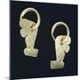 Gold Earrings Originating from La Tolita-null-Mounted Giclee Print
