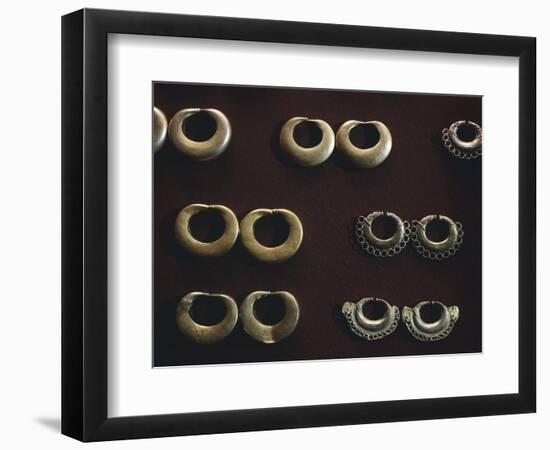 Gold Earrings Originating from Tayrona-null-Framed Giclee Print