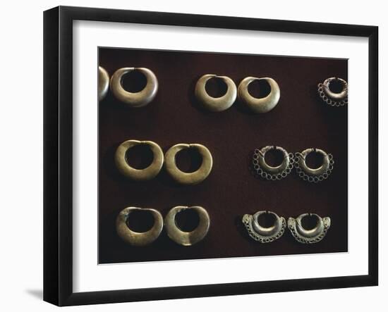 Gold Earrings Originating from Tayrona-null-Framed Giclee Print