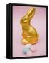 Gold Easter Bunny and Sugar Eggs-null-Framed Stretched Canvas