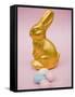 Gold Easter Bunny and Sugar Eggs-null-Framed Stretched Canvas