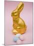 Gold Easter Bunny and Sugar Eggs-null-Mounted Photographic Print