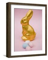 Gold Easter Bunny and Sugar Eggs-null-Framed Photographic Print