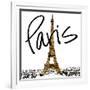 Gold Eiffel in Paris-Nicholas Biscardi-Framed Art Print