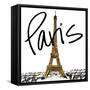 Gold Eiffel in Paris-Nicholas Biscardi-Framed Stretched Canvas