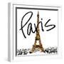 Gold Eiffel in Paris-Nicholas Biscardi-Framed Art Print