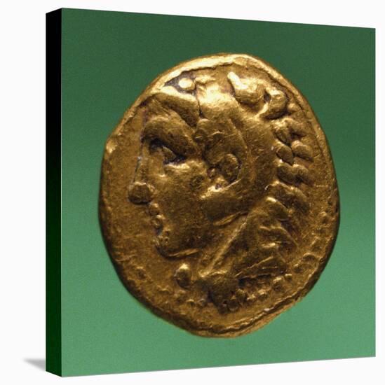 Gold Eighth Stater of Philip II with Male Profile, Recto, Greek Coins BC-null-Stretched Canvas