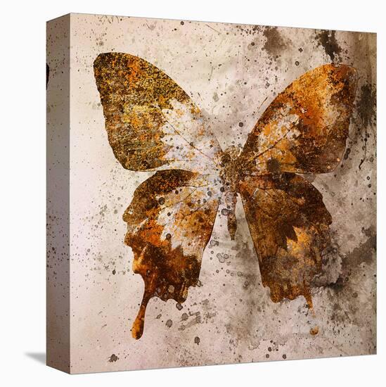 Gold Embellished Butterfly-null-Stretched Canvas