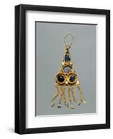 Gold, Enamel and Glass Earring, Crimea, Jewelry, Sarmatic Civilization, 1st-2nd Century-null-Framed Giclee Print