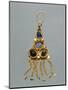 Gold, Enamel and Glass Earring, Crimea, Jewelry, Sarmatic Civilization, 1st-2nd Century-null-Mounted Giclee Print