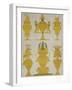 Gold Enamelled Vases Dating Back to 19th-20th Dynast-null-Framed Giclee Print